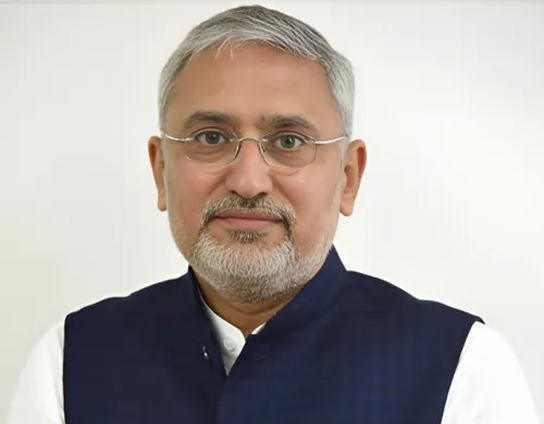 “Jagdish Vishvakarma, newly appointed President of Gujarat BJP, photographed in Ahmedabad.”