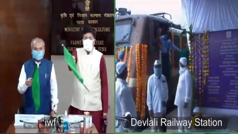 India’s first ‘Kisan Rail’: Union minister Narendra Singh Tomar flags off from Deolali