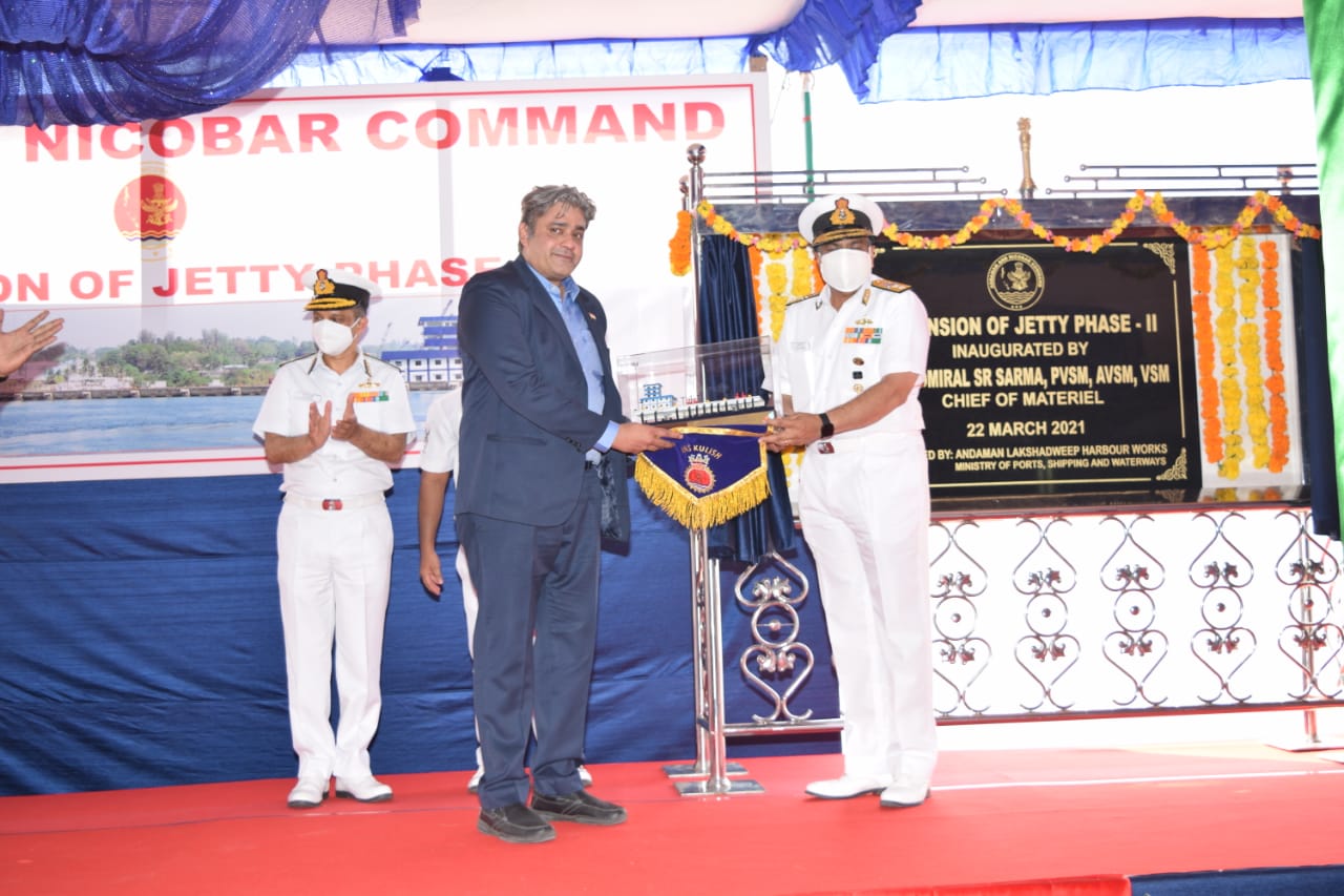Defence: Inauguration of Extension of Naval Jetty Phase-II at Naval Wharf, Haddo