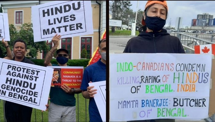 Global Indians: NRIs, including Bengalis, protest ‘genocide’ of Hindus in WB