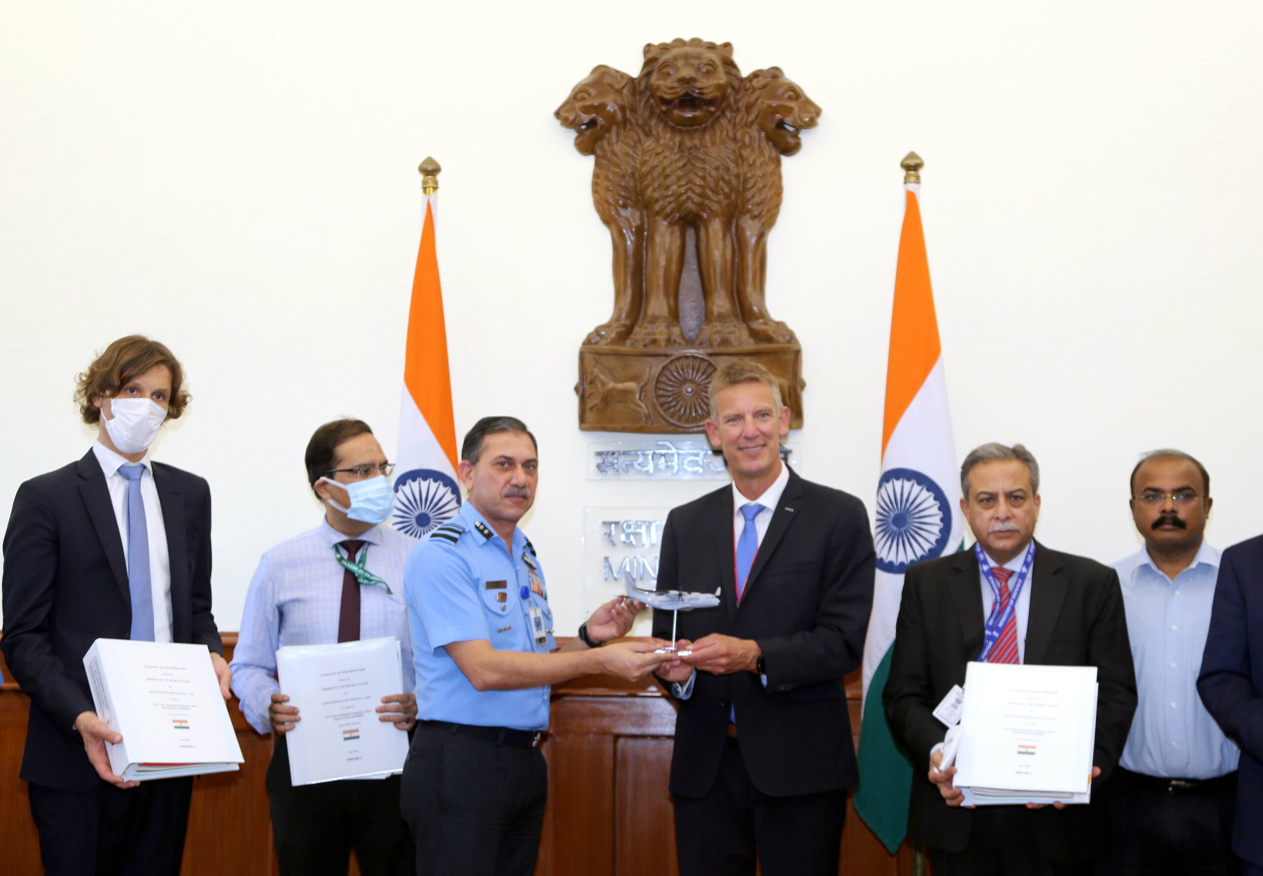 India signs contract with Airbus Defence & Space, Spain for the acquisition of 56 C-295MW transport aircraft for IAF
