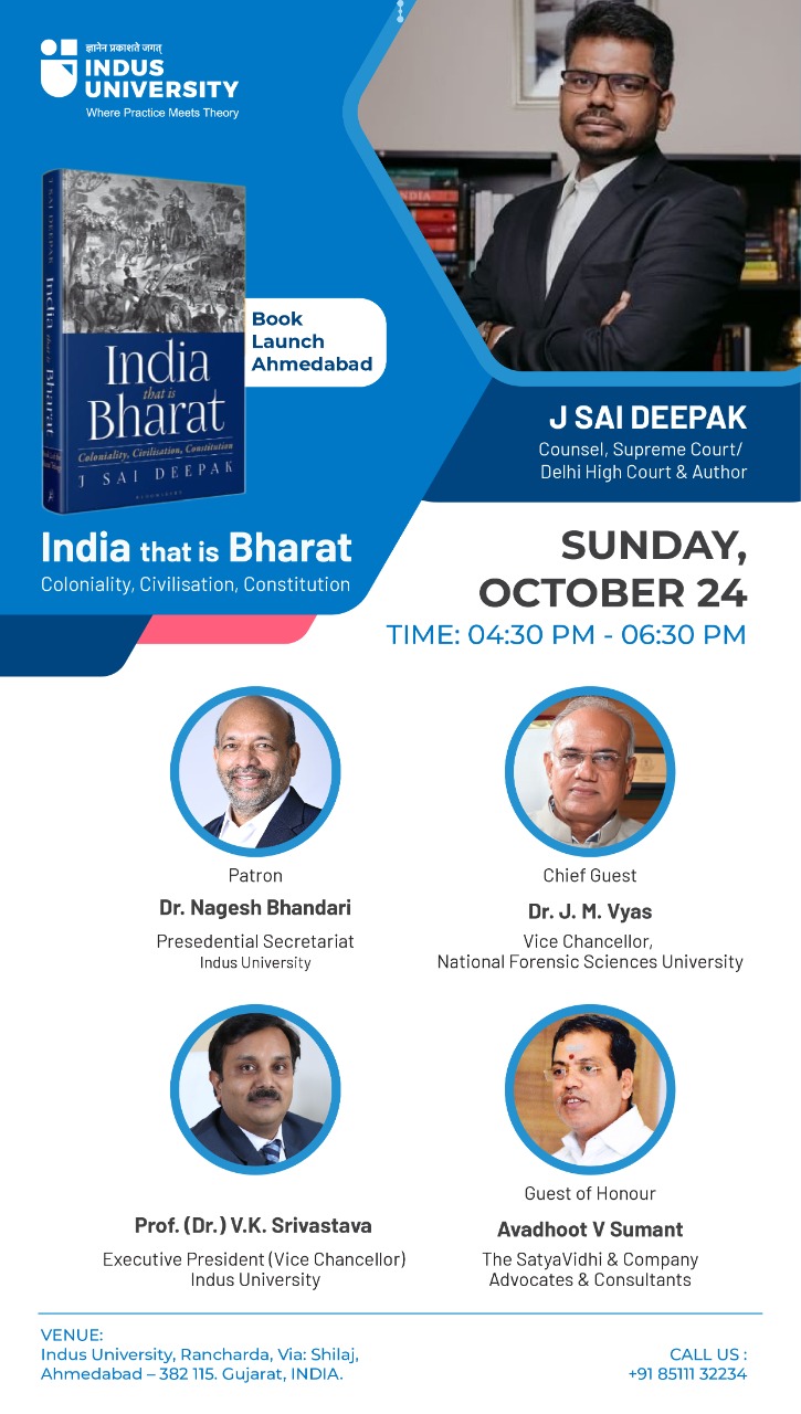 Book ‘India that is Bharat’ to be launched on October 24