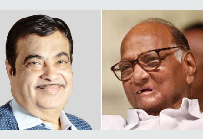 Eye-Brows Raised as Sharad Pawar Shower Praises on Nitin Gadkari