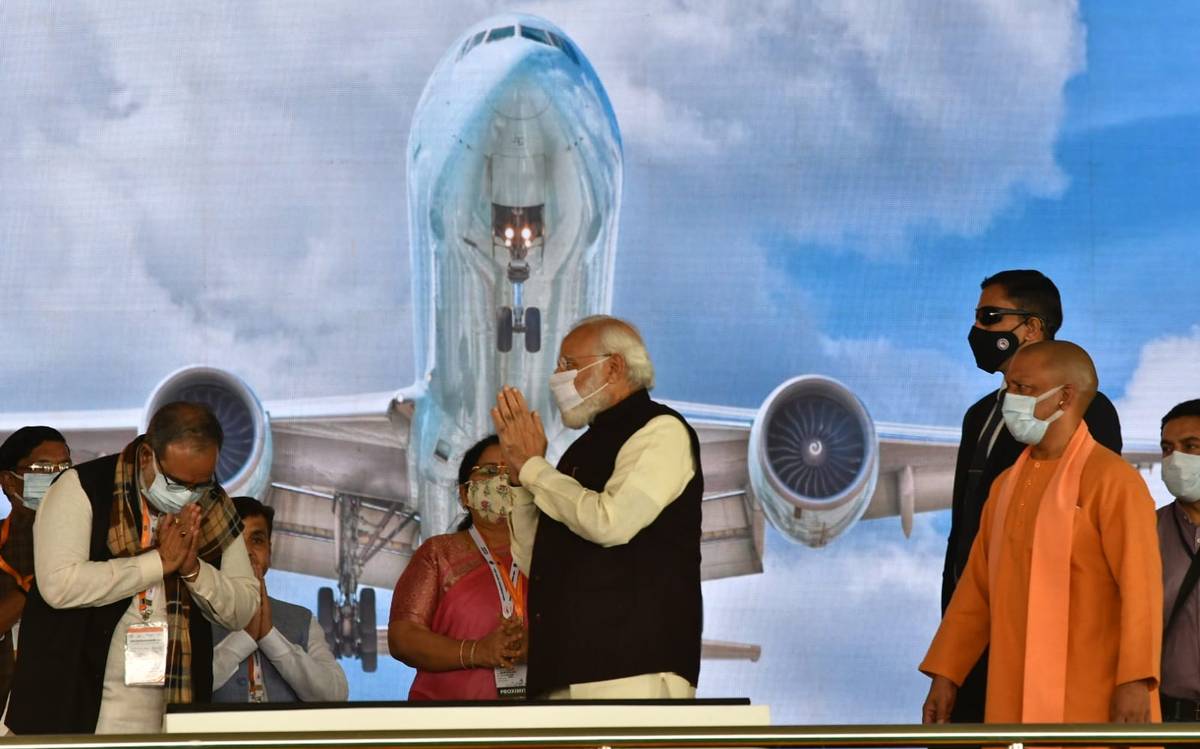 Modi Lays Foundation Stone of Noida International Airport