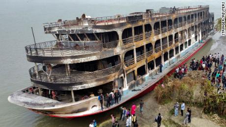 40 Killed in a Fire in a Ferry Boat in Bangladesh