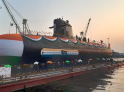 MDL-Launches-Fifth-Scorpene-class-Submarine-for-Indian-Navy