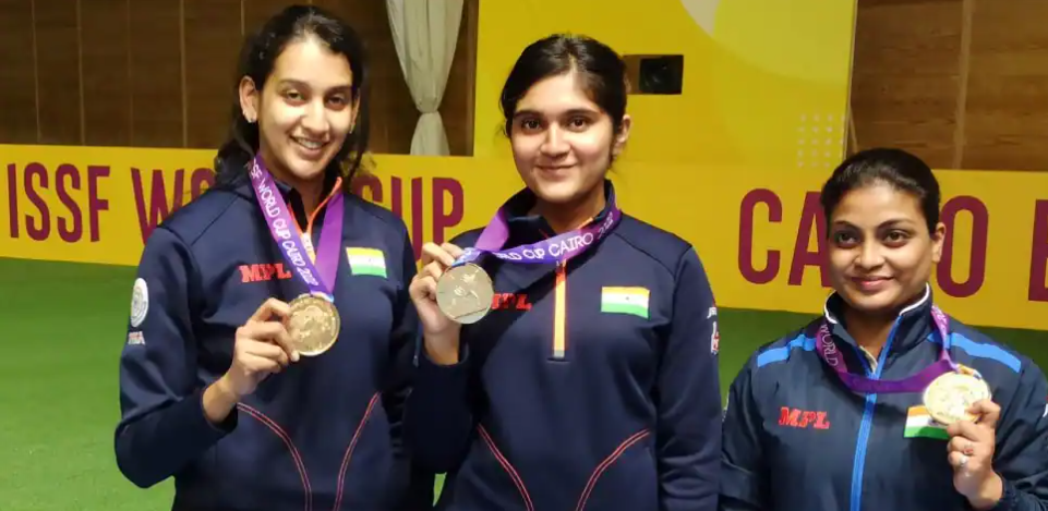 ISSF World Cup 2022: Shri Nivetha, Esha Singh, Ruchita Vinerkar clinch Gold for India