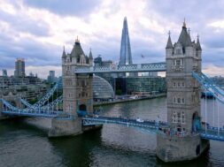 Aerial,View,Over,Tower,Bridge,And,River,Thames,In,London