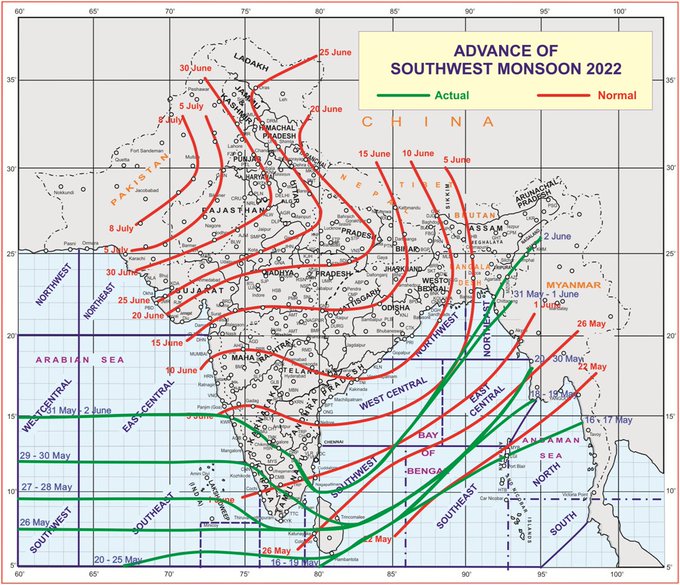 IMD predicts advancement of SW Monsoon winds