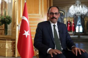 Turkish President Erdogan’s spokesman Ibrahim Kalin is pictured during an interview in Istanbul