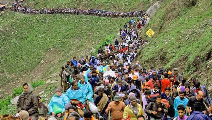 Amarnath Yatra stopped again after the cloud bursts situation