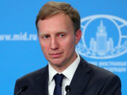 Deputy director of Information and Press Department of Russian Foreign Ministry Zaitsev holds briefing