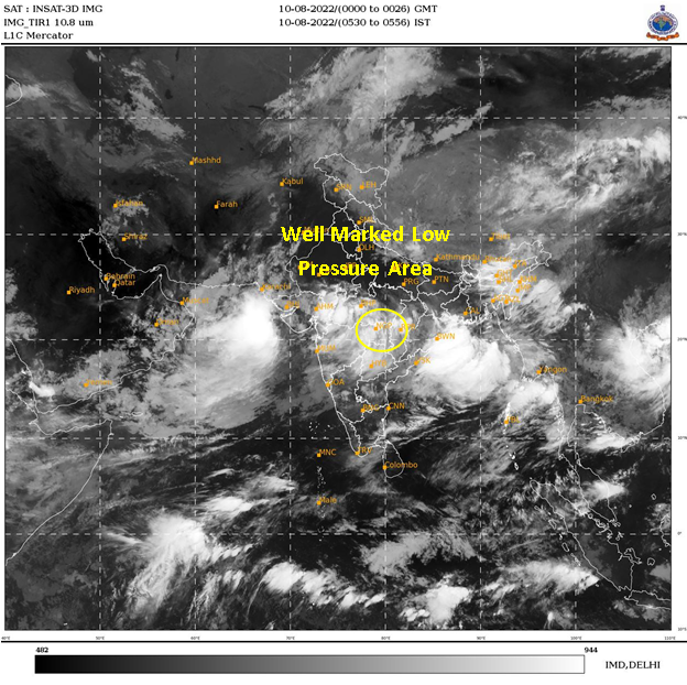The Bay of Bengal Depression weakens into a Well-Marked Low Pressure Area: IMD