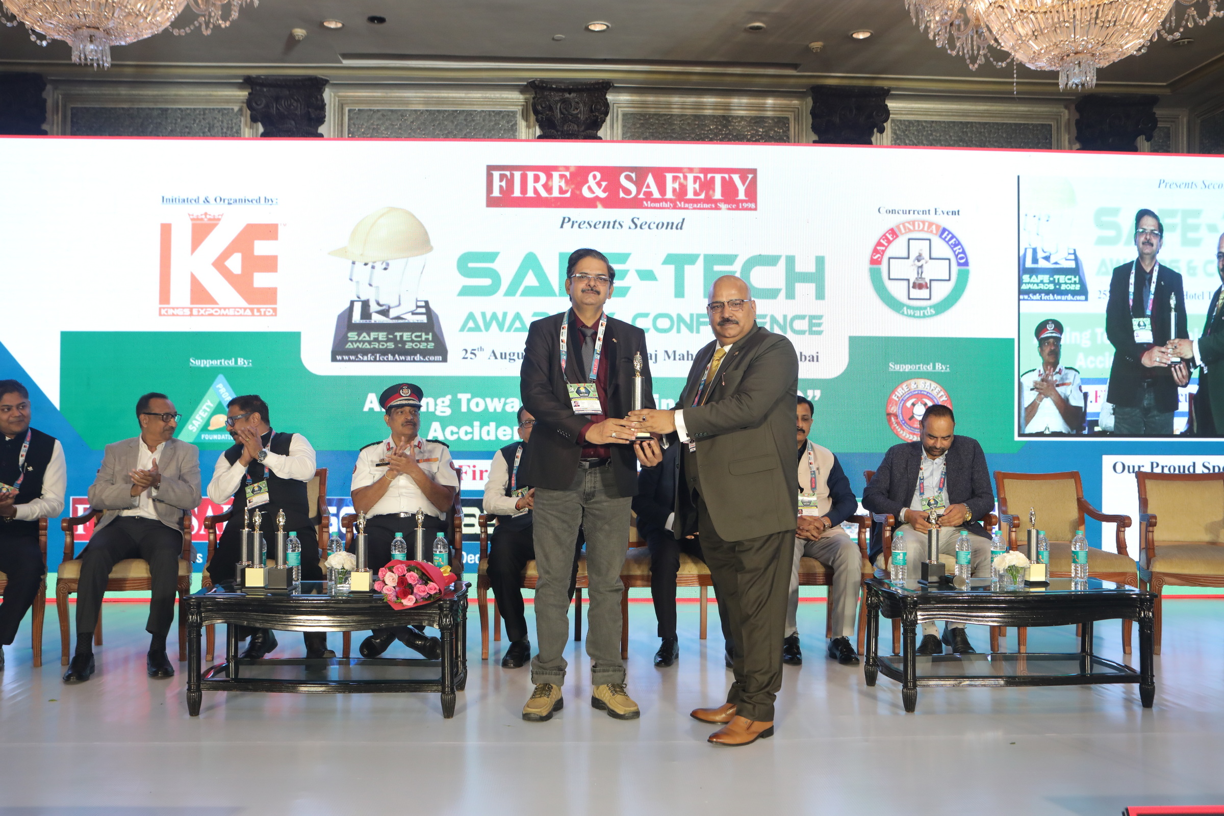 APSEZ fire services team awarded two national level awards in Safe-Tech awards & conference