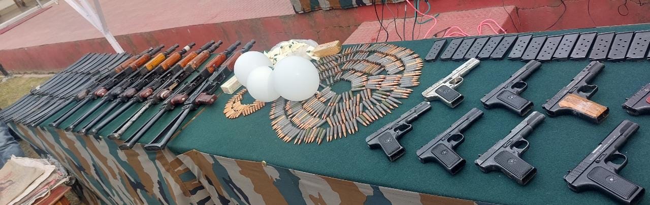 Huge Cache of Arms Recovered near LoC in Uri Sector