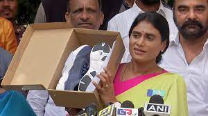 Telangana Politics: Sharmila “Gifts” KCR a Pair of Shoes to Join Padayatra with Her