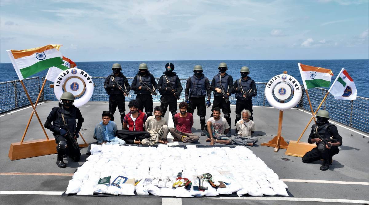 Huge Drug Seizure off the Kerala Coast, Pakistani National Detained