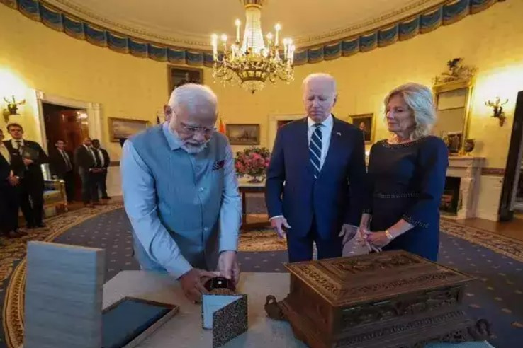 Day 2: PM Modi gifts a Made in India diamond to First Lady Jill Biden