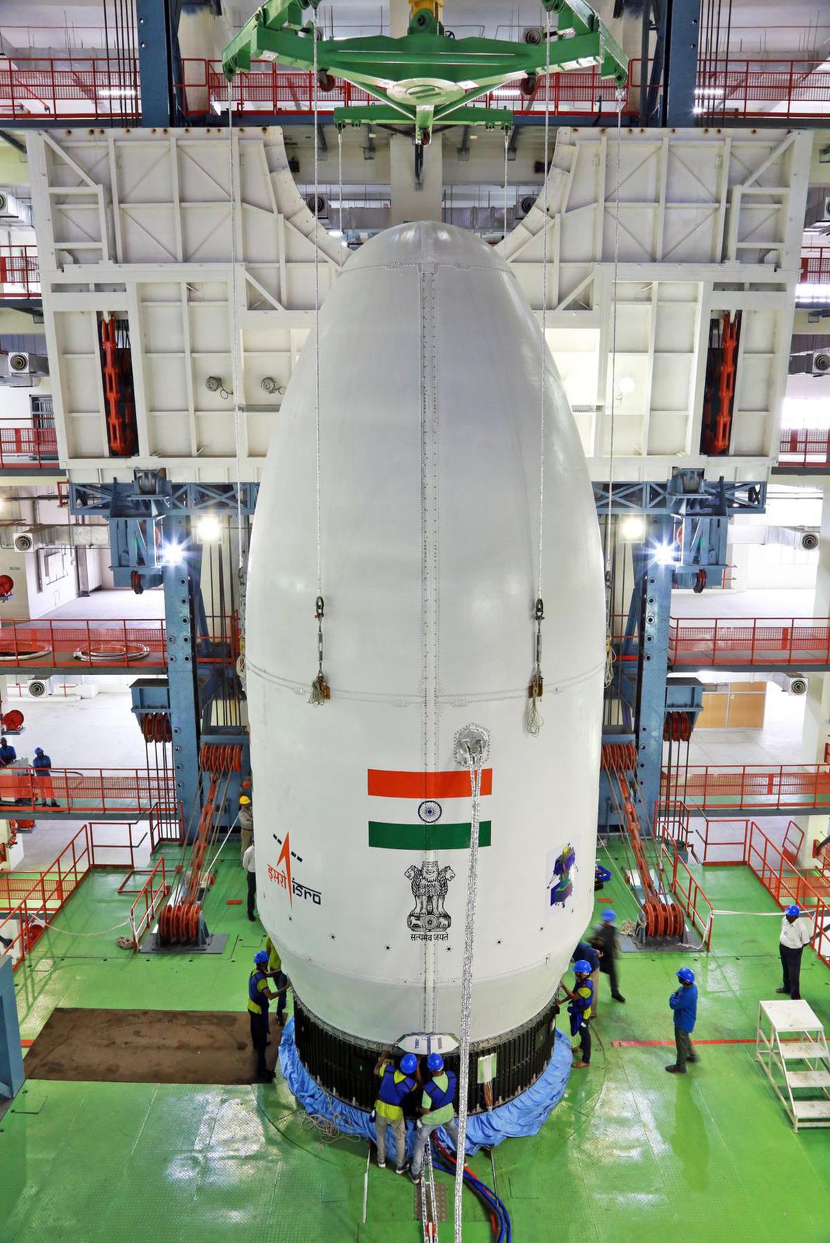 Moon Mission: Chandrayaan-3 Spacecraft Integrated with Launch Vehicle