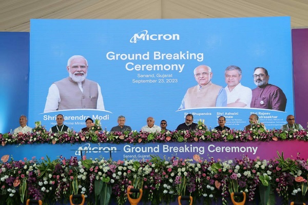 Chief Minister Shri Bhupendra Patel and Union Ministers perform groundbreaking ceremony for Micron’s Semiconductor Plant at Sanand GIDC
