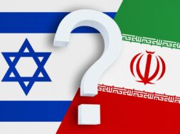 Relationship Between The Israel And The Iran. Two Flags Of Count