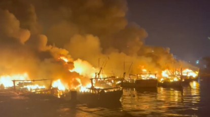 25 Fishing Boats Destroyed in Fire at Vishakhapatnam