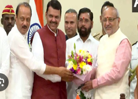 Fadnavis Sworn-in as Maharashtra CM, Shinde, Pawar his Deputies