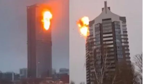 Russia’s 9/11: Towering infernos as Ukraine’s drones fly into Kazan buildings