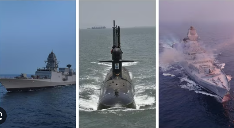 Three Warships Commissioned in Indian Navy by PM