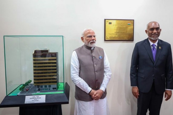 PM Modi, Maldivian President Muizzu inaugurate new Defence Ministry building in Male
