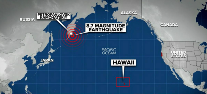 Earthquake: An 8.8 mega-temblor in Russia triggers tsunami warnings in Japan, the US, etc
