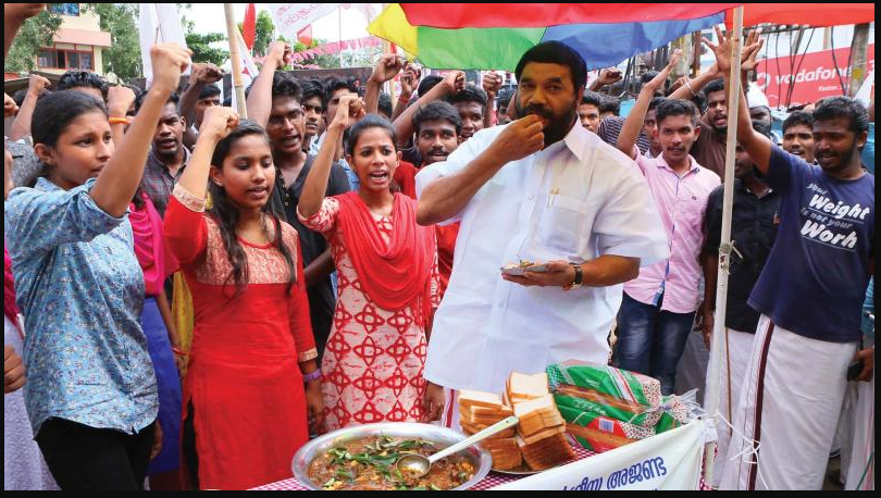 Beef Ban by Bank: Employees Hold Protest Beef Party Outside