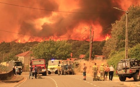 Pilgrimage route cut as Spanish wildfires spread to Picos de Europa mountains