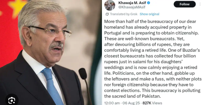 Pakistan: “Half of bureaucracy” trying to escape to Europe, claims Asif