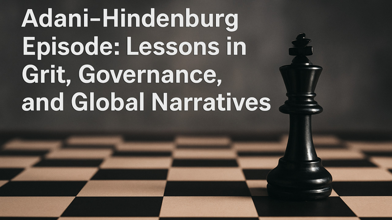 Adani–Hindenburg Episode: My Perspective on Grit, Governance, and Global Narratives