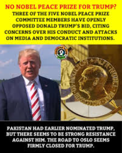 Sour grapes: Trump, 79, gasps; now downplays talk of Nobel Peace Prize