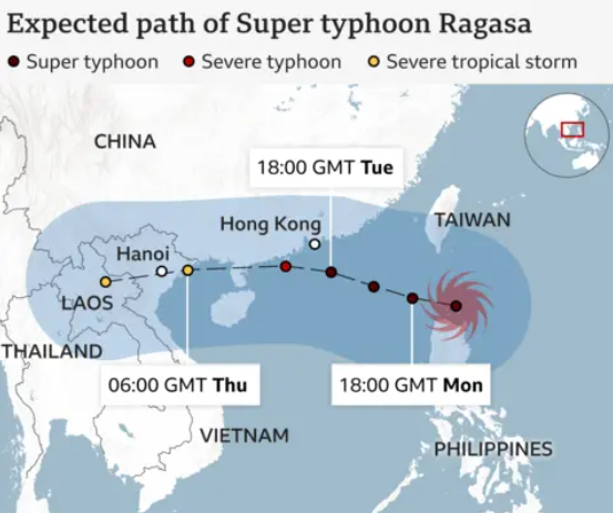 Weather: At least 14 killed as Ragasa pounds China, Taiwan, and neighbours