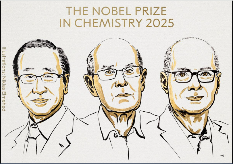 Kitagawa, Robson, Yaghi Joint Winners of Nobel Prize in Chemistry