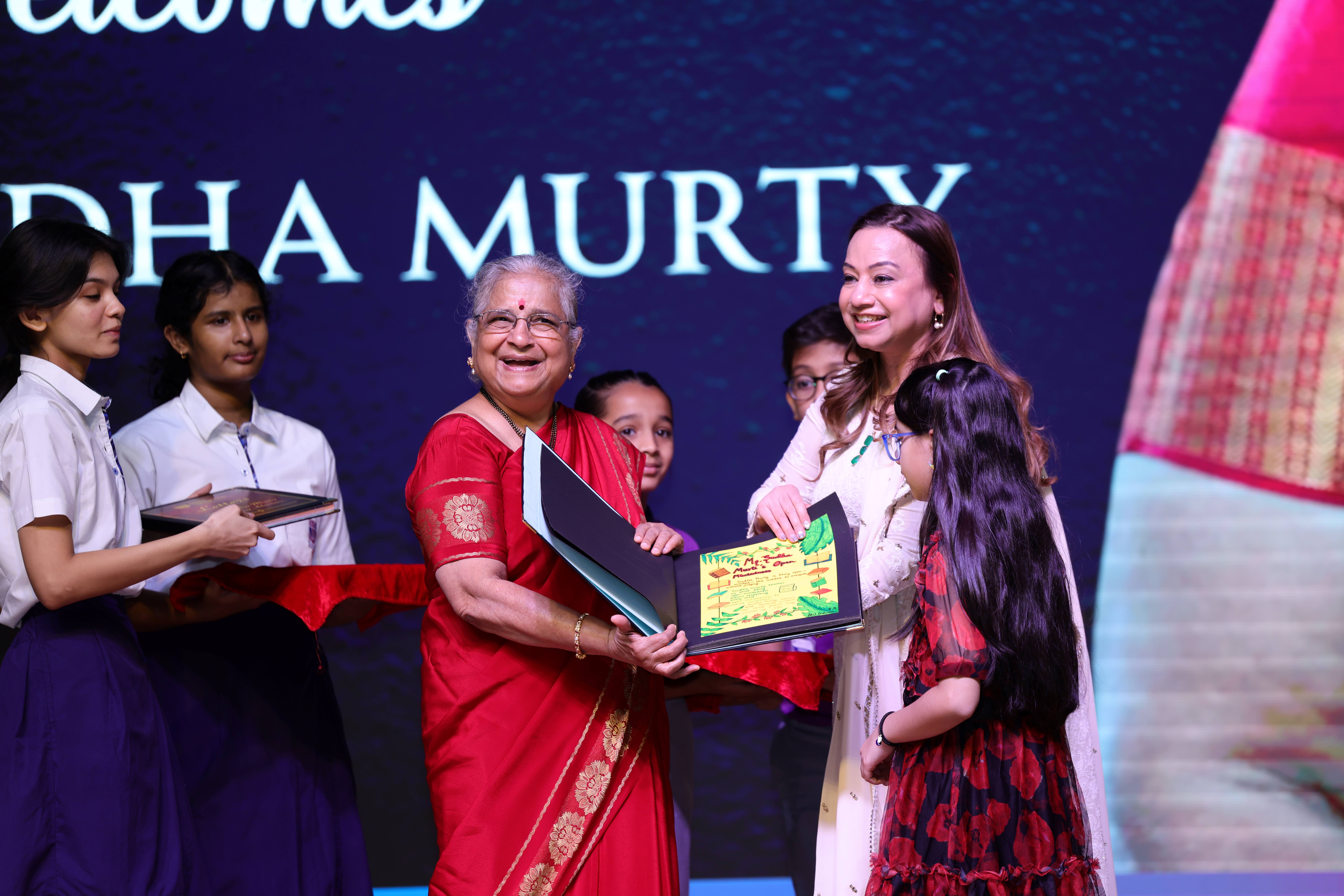 Bookflix 2025 Opens at Adani International School, Welcomes Mrs Sudha Murty as Chief Guest