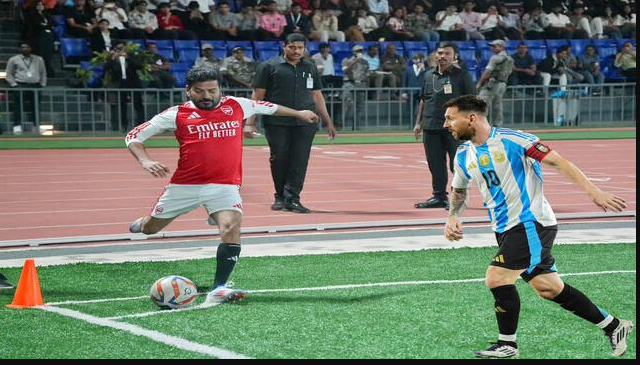 Hyderabad Fans Enjoy Messi’s “Goal” against CM Revanth Reddy