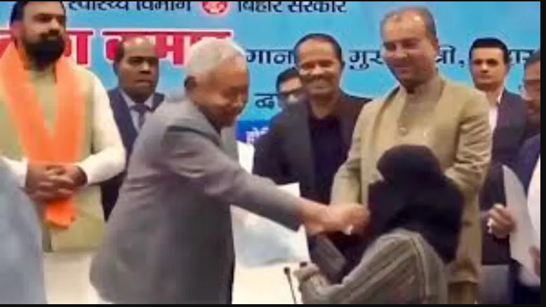 BJP, JD(U) to Nitish Kumar’s Aid Facing Storm over Pulling Down Lady Doctor’s Hijab