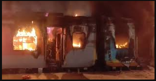 One Killed in Fire in Railway Coaches