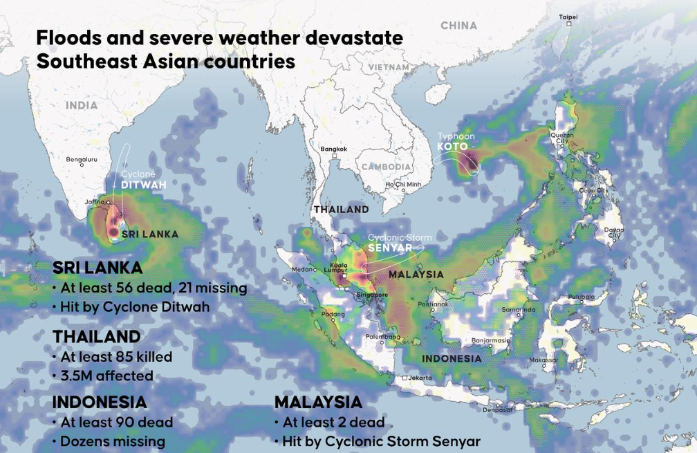 Weather: Over 1,000 killed by two cyclones in Indian Ocean; third building up