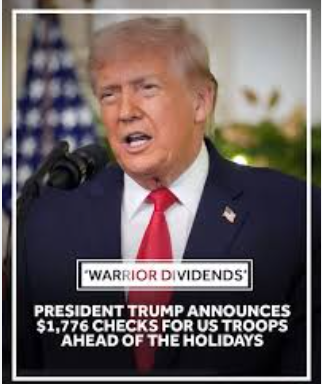 ‘Warrior Dividend:’ Trump declares $1776 Christmas bonus to US troops