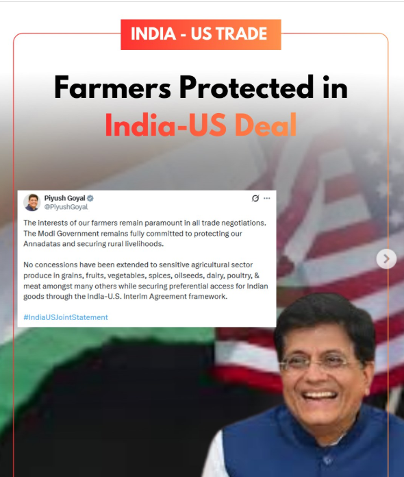The US-India deal: It will not hurt interests of farmers, artisans and MSMEs, says Goyal