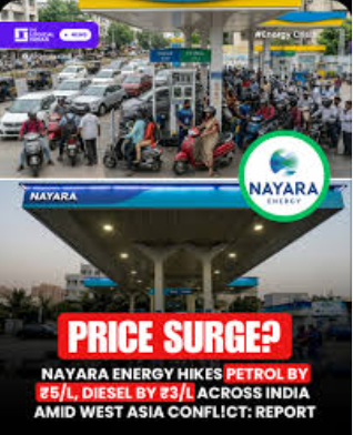 War impact: Nayara Energy raises petrol prices by Rs. 5, diesel Rs. 3 per litre