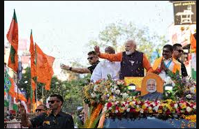 Assembly Elections: Modi Held Roadshow in Puducherry