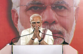 Prime Minister Narendra Modi addresses a public meeting