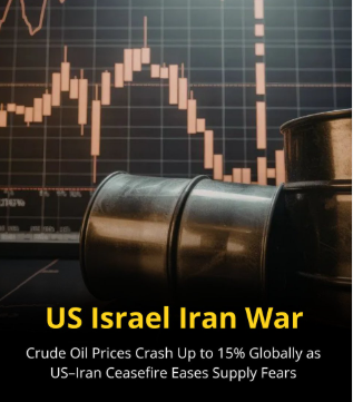 Ceasefire: Crude oil futures crashes 6%, hit lower circuit