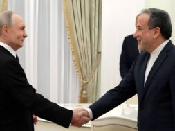 Abbas Araghchi with Vladimir Putin in St Petresburg